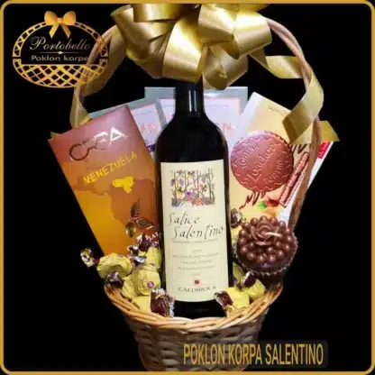 Poklon sa vinom za godišnjicu poklon korpa Salentino