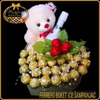 Poklon za devojku Ferrero buket Ice Šampanjac