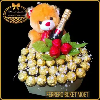 Luksuzni poklon za žene i devojke Ferrero buket Moet