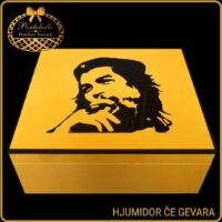 Žuti hjumidor za čuvanje cigara Če Gevara, originalan poklon za muškarca