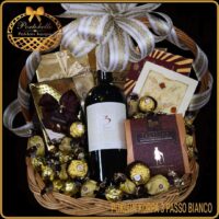 Poklon za ženu korpa 3 Passo Bianco, poklon sa vinom