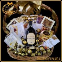 Luksuzan poklon sa vinom za žene korpa Palmela, idealan poklon za rodjendan za dame